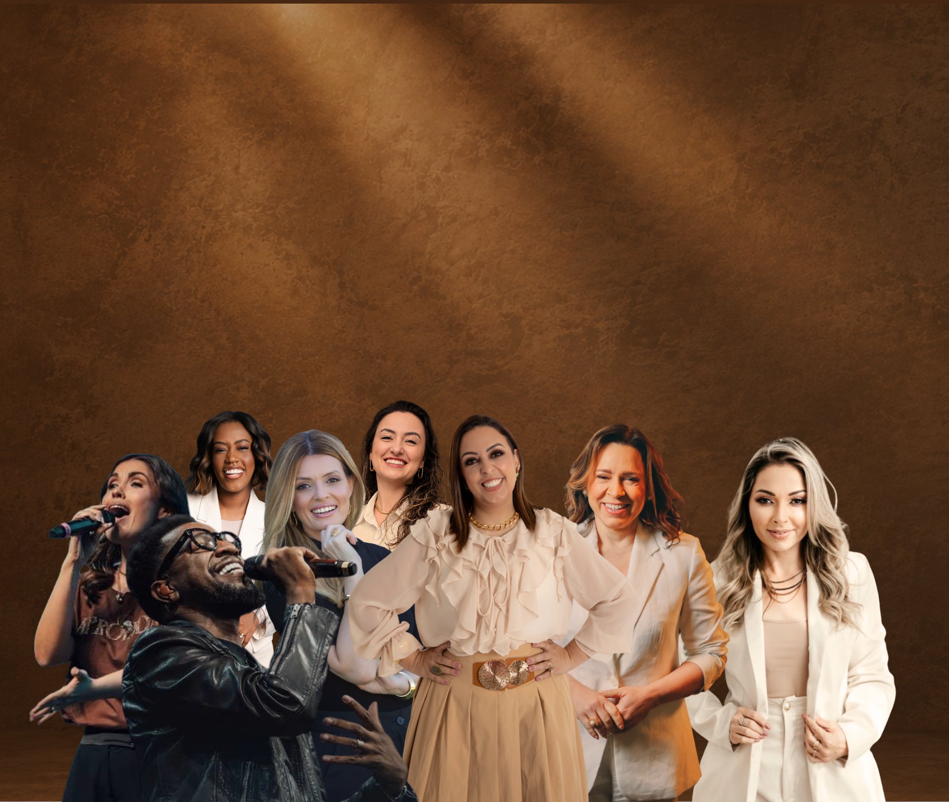 Preletoras e ministros do congresso BLINDADAS: Juliana Purgatto, Eliezer De Tarsis, Cris Tessmann, Suelen Braido, Helena Tannure, Patrícia Fernandes, Nathália Braga e Suellen Sitta.
